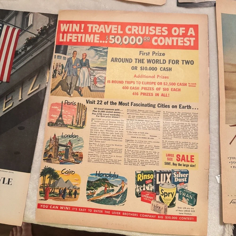 Life magazine 1940s Print Ads Jean Harlow Remington Little Lulu Eureka‎